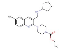 ethyl 4-{3-[(cyclopentylamino)methyl]-6-methyl-2-quinolinyl}-1-piperazinecarboxylate