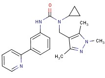 N-cyclopropyl-N'-(3-pyridin-2-ylphenyl)-N-[(1,3,5-trimethyl-1H-pyrazol-4-yl)methyl]urea