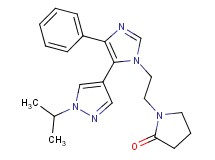1-{2-[5-(1-isopropyl-1H-pyrazol-4-yl)-4-phenyl-1H-imidazol-1-yl]ethyl}pyrrolidin-2-one