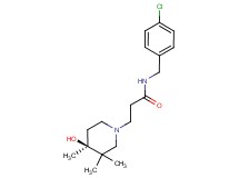 N-(4-chlorobenzyl)-3-[(4S*)-4-hydroxy-3,3,4-trimethylpiperidin-1-yl]propanamide