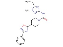 N-(5-ethyl-1-methyl-1H-1,2,4-triazol-3-yl)-4-(3-phenyl-1,2,4-oxadiazol-5-yl)piperidine-1-carboxamide