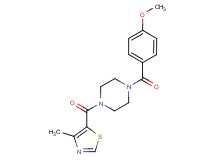 1-(4-methoxybenzoyl)-4-[(4-methyl-1,3-thiazol-5-yl)carbonyl]piperazine