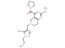 N-methyl-6-[(5-methyl-1-propyl-1H-pyrazol-4-yl)methyl]-4-(pyrrolidin-1-ylcarbonyl)-5,6,7,8-tetrahydropyrido[4,3-d]pyrimidin-2-amine