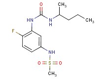 N-[4-fluoro-3-({[(1-methylbutyl)amino]carbonyl}amino)phenyl]methanesulfonamide
