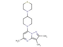 2,3,5-trimethyl-7-(4-thiomorpholin-4-ylpiperidin-1-yl)pyrazolo[1,5-a]pyrimidine