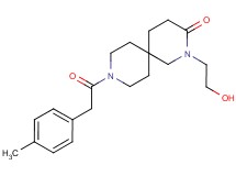 2-(2-hydroxyethyl)-9-[(4-methylphenyl)acetyl]-2,9-diazaspiro[5.5]undecan-3-one