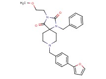1-benzyl-8-[4-(2-furyl)benzyl]-3-(2-methoxyethyl)-1,3,8-triazaspiro[4.5]decane-2,4-dione