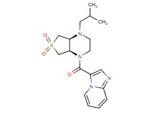 (4aS*,7aR*)-1-(imidazo[1,2-a]pyridin-3-ylcarbonyl)-4-isobutyloctahydrothieno[3,4-b]pyrazine 6,6-dioxide