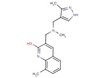 8-methyl-3-({methyl[(3-methyl-1H-pyrazol-4-yl)methyl]amino}methyl)-2-quinolinol