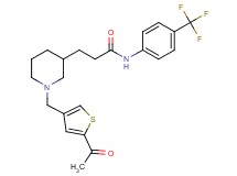 3-{1-[(5-acetyl-3-thienyl)methyl]-3-piperidinyl}-N-[4-(trifluoromethyl)phenyl]propanamide