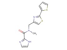 N-methyl-N-{[2-(2-thienyl)-1,3-thiazol-4-yl]methyl}-1H-imidazole-2-carboxamide
