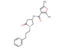 2,5-dimethyl-N-[5-oxo-1-(3-phenylpropyl)-3-pyrrolidinyl]-3-furamide