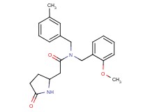 N-(2-methoxybenzyl)-N-(3-methylbenzyl)-2-(5-oxopyrrolidin-2-yl)acetamide