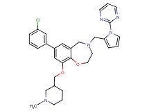 7-(3-chlorophenyl)-9-[(1-methyl-3-piperidinyl)methoxy]-4-{[1-(2-pyrimidinyl)-1H-pyrrol-2-yl]methyl}-2,3,4,5-tetrahydro-1,4-benzoxazepine