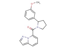 7-{[2-(3-methoxyphenyl)-1-pyrrolidinyl]carbonyl}pyrazolo[1,5-a]pyridine