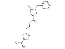 N-[2-(2-isopropyl-1,3-thiazol-4-yl)ethyl]-5-oxo-1-(4-pyridinylmethyl)-3-pyrrolidinecarboxamide