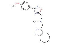 (1,4,5,6,7,8-hexahydrocyclohepta[c]pyrazol-3-ylmethyl){[3-(4-methoxyphenyl)-1,2,4-oxadiazol-5-yl]methyl}methylamine