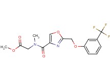 methyl N-methyl-N-[(2-{[3-(trifluoromethyl)phenoxy]methyl}-1,3-oxazol-4-yl)carbonyl]glycinate