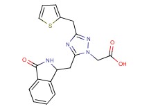 [5-[(3-oxo-2,3-dihydro-1H-isoindol-1-yl)methyl]-3-(2-thienylmethyl)-1H-1,2,4-triazol-1-yl]acetic acid