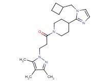 4-[1-(cyclobutylmethyl)-1H-imidazol-2-yl]-1-[3-(3,4,5-trimethyl-1H-pyrazol-1-yl)propanoyl]piperidine
