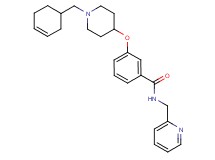 3-{[1-(3-cyclohexen-1-ylmethyl)-4-piperidinyl]oxy}-N-(2-pyridinylmethyl)benzamide