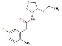N-[(3S*,4R*)-4-ethoxytetrahydrofuran-3-yl]-2-(5-fluoro-2-methylphenyl)acetamide