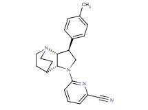 6-[(2R*,3S*,6R*)-3-(4-methylphenyl)-1,5-diazatricyclo[5.2.2.0~2,6~]undec-5-yl]-2-pyridinecarbonitrile