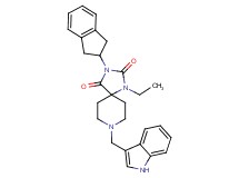 3-(2,3-dihydro-1H-inden-2-yl)-1-ethyl-8-(1H-indol-3-ylmethyl)-1,3,8-triazaspiro[4.5]decane-2,4-dione