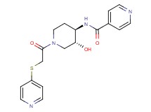 N-{(3R*,4R*)-3-hydroxy-1-[(pyridin-4-ylthio)acetyl]piperidin-4-yl}isonicotinamide