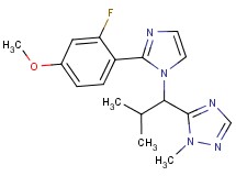 5-{1-[2-(2-fluoro-4-methoxyphenyl)-1H-imidazol-1-yl]-2-methylpropyl}-1-methyl-1H-1,2,4-triazole