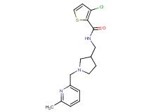3-chloro-N-({1-[(6-methylpyridin-2-yl)methyl]pyrrolidin-3-yl}methyl)thiophene-2-carboxamide