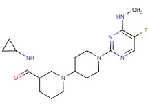 N-cyclopropyl-1'-[5-fluoro-4-(methylamino)pyrimidin-2-yl]-1,4'-bipiperidine-3-carboxamide