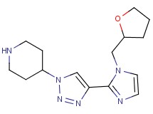 4-{4-[1-(tetrahydro-2-furanylmethyl)-1H-imidazol-2-yl]-1H-1,2,3-triazol-1-yl}piperidine hydrochloride