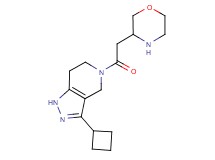 3-cyclobutyl-5-(3-morpholinylacetyl)-4,5,6,7-tetrahydro-1H-pyrazolo[4,3-c]pyridine hydrochloride