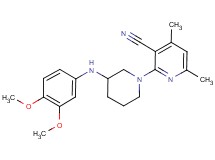 2-{3-[(3,4-dimethoxyphenyl)amino]-1-piperidinyl}-4,6-dimethylnicotinonitrile