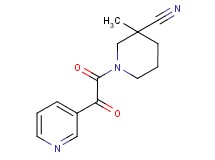 3-methyl-1-[oxo(pyridin-3-yl)acetyl]piperidine-3-carbonitrile