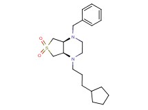 (4aR*,7aS*)-1-benzyl-4-(3-cyclopentylpropyl)octahydrothieno[3,4-b]pyrazine 6,6-dioxide