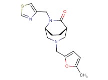 (1S*,5R*)-3-[(5-methyl-2-furyl)methyl]-6-(1,3-thiazol-4-ylmethyl)-3,6-diazabicyclo[3.2.2]nonan-7-one