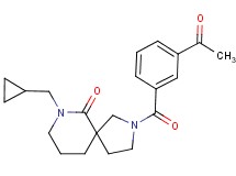 2-(3-acetylbenzoyl)-7-(cyclopropylmethyl)-2,7-diazaspiro[4.5]decan-6-one