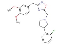 5-{[3-(2-chlorophenyl)-1-pyrrolidinyl]methyl}-3-(3,4-dimethoxybenzyl)-1,2,4-oxadiazole