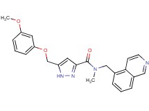 N-(5-isoquinolinylmethyl)-5-[(3-methoxyphenoxy)methyl]-N-methyl-1H-pyrazole-3-carboxamide