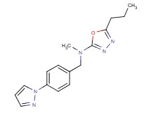 N-methyl-5-propyl-N-[4-(1H-pyrazol-1-yl)benzyl]-1,3,4-oxadiazol-2-amine