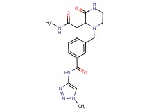3-({2-[2-(methylamino)-2-oxoethyl]-3-oxopiperazin-1-yl}methyl)-N-(1-methyl-1H-1,2,3-triazol-4-yl)benzamide