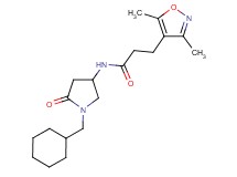 N-[1-(cyclohexylmethyl)-5-oxo-3-pyrrolidinyl]-3-(3,5-dimethyl-4-isoxazolyl)propanamide
