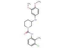 N-(3-chloro-2-methylphenyl)-3-[(3,4-dimethoxyphenyl)amino]-1-piperidinecarboxamide