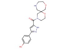 4-[5-(1,8-dioxa-4,11-diazaspiro[5.6]dodec-4-ylcarbonyl)-1H-pyrazol-3-yl]phenol