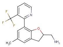 ({5-methyl-7-[3-(trifluoromethyl)pyridin-2-yl]-2,3-dihydro-1-benzofuran-2-yl}methyl)amine