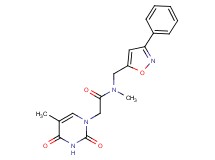 N-methyl-2-(5-methyl-2,4-dioxo-3,4-dihydro-1(2H)-pyrimidinyl)-N-[(3-phenyl-5-isoxazolyl)methyl]acetamide