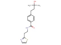 4-(3-hydroxy-3-methylbutyl)-N-[2-(1,3-thiazol-2-yl)ethyl]benzamide