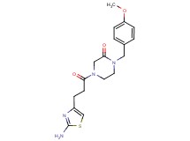 4-[3-(2-amino-1,3-thiazol-4-yl)propanoyl]-1-(4-methoxybenzyl)-2-piperazinone